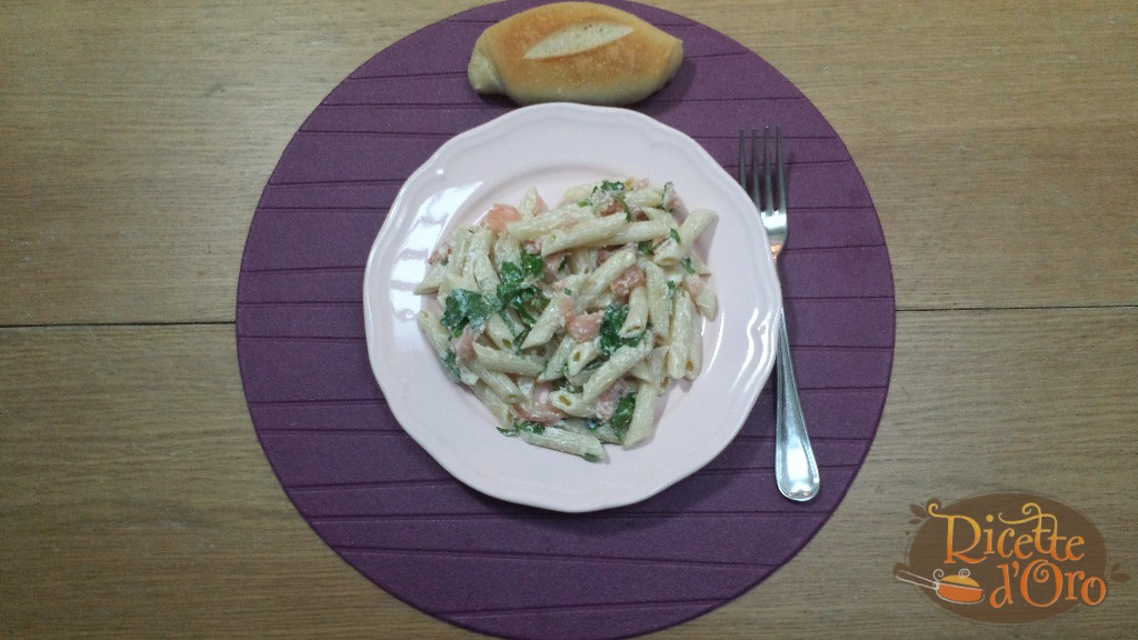 Pasta Salmone Rucola e Philadelphia