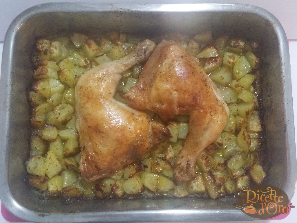 pollo al forno con patate