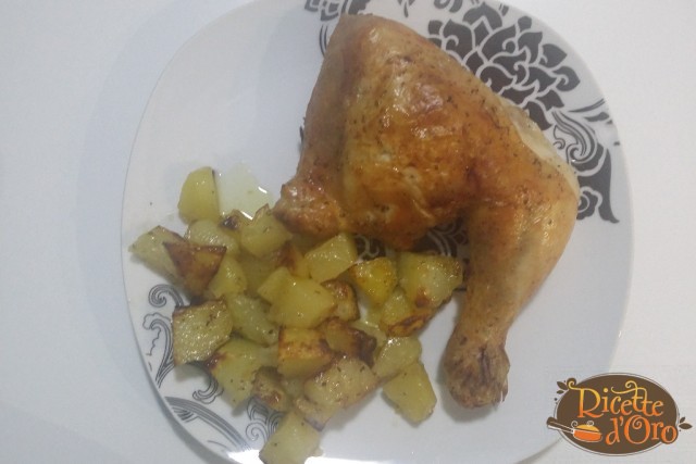 pollo al forno con patate