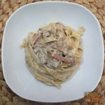 Tagliatelle Panna Funghi e Speck