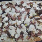 Pizza Bianca Panna, Prosciutto Cotto e Funghi
